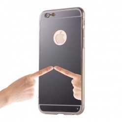 Silikonowe etui lustrzane mirror do iPhone 6 / 6s - czarny.