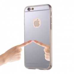 iPhone 5 / 5s lustro - mirror, silikonowe elastyczne TPU - srebrne.