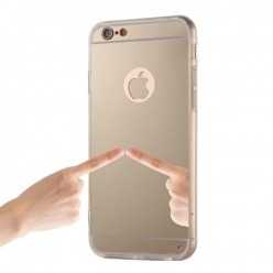 Silikonowe etui lustrzane mirror do iPhone 6 Plus - złoty.