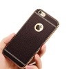 Platynowane etui na iPhone 6 / 6s  SLIM Leather - brązowy.