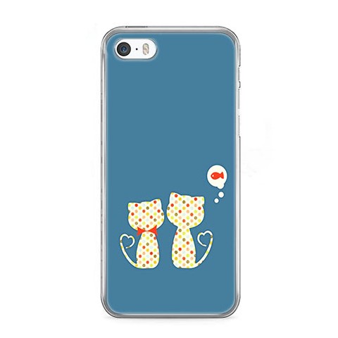 Etui na telefon iPhone 5 / 5s - zakochane kotki.
