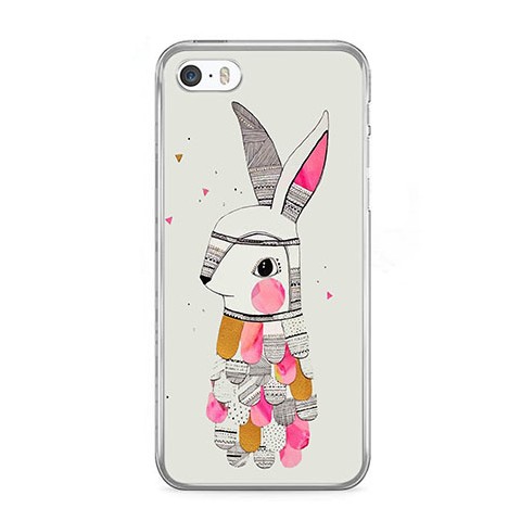 Etui na telefon iPhone 5 / 5s - kolorowy królik.