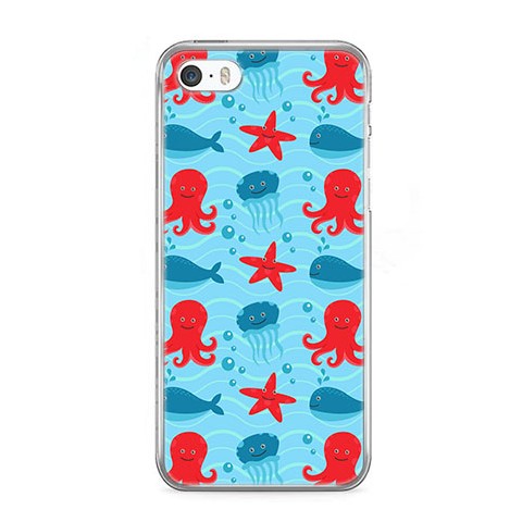Etui na telefon iPhone 5 / 5s - morskie zwierzaki.