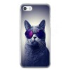 Etui na telefon iPhone 5 / 5s - kot w okularach galaktyka.