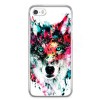 Etui na telefon iPhone 5 / 5s - głowa wilka watercolor.