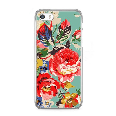 Etui na telefon iPhone 5 / 5s - kolorowe róże.