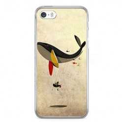 Etui na telefon iPhone 5 / 5s - pływający wieloryb.