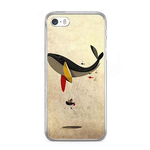 Etui na telefon iPhone 5 / 5s - pływający wieloryb.