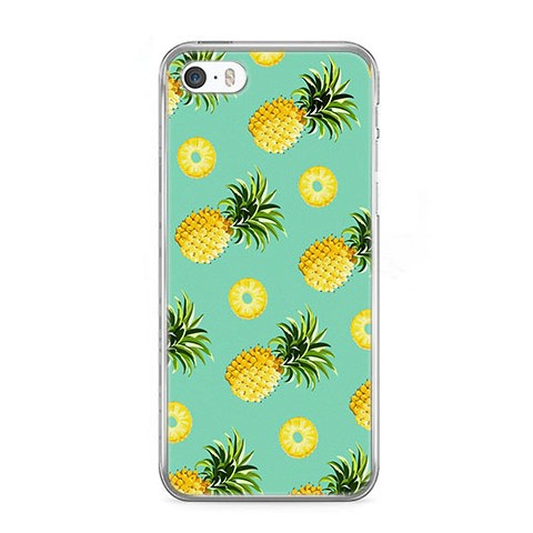Etui na telefon iPhone 5 / 5s - żółte ananasy.