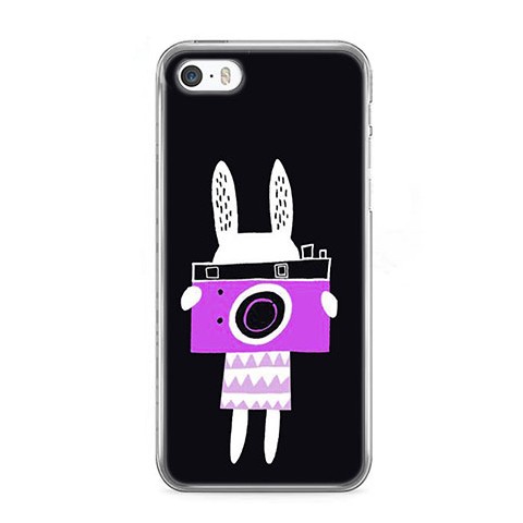 Etui na telefon iPhone 5 / 5s - królik z aparatem.
