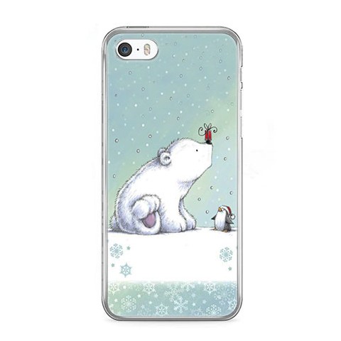 Etui na telefon iPhone 5 / 5s - polarne zwierzaki.