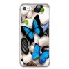 Etui na telefon iPhone 5 / 5s - niebieskie motyle.