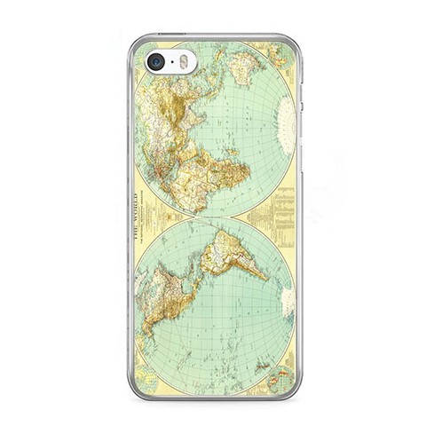 Etui na telefon iPhone 5 / 5s - mapa świata.
