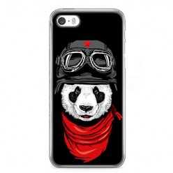 Etui na telefon iPhone SE - panda w czapce.