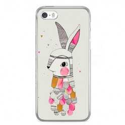 Etui na telefon iPhone SE - kolorowy królik.