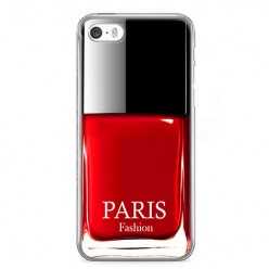 Etui na telefon iPhone SE - czerwony lakier do paznokci.