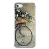 Etui na telefon iPhone SE - rower z kwiatami.