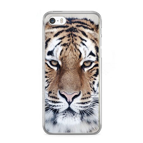 Etui na telefon iPhone SE - biały tygrys.