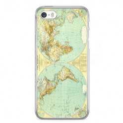 Etui na telefon iPhone SE - mapa świata.