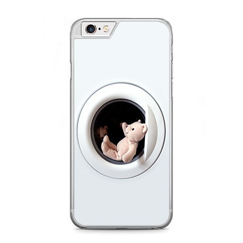 Etui na telefon iPhone 6 / 6s - mały miś w pralce.