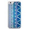 Etui na telefon iPhone 6 / 6s - niebieski wzór aztecki.