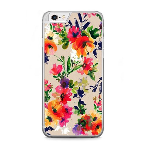 Etui na telefon iPhone 6 / 6s - kolorowe kwiaty.