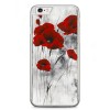 Etui na telefon iPhone 6 / 6s - czerwone kwiaty maki.
