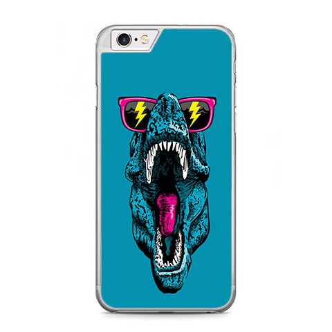 Etui na telefon iPhone 6 / 6s - dinozaur w okularach.