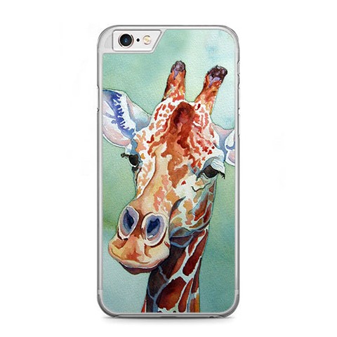 Etui na telefon iPhone 6 / 6s - żyrafa watercolor.