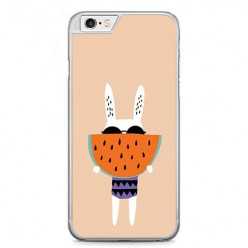Etui na telefon iPhone 6 / 6s - królik z arbuzem.