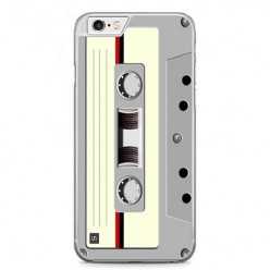 Etui na telefon iPhone 6 Plus / 6s Plus - kaseta retro - biała.