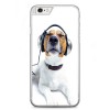 Etui na telefon iPhone 6 Plus / 6s Plus - pies słuchający muzyki.