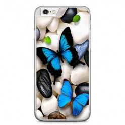 Etui na telefon iPhone 6 Plus / 6s Plus - niebieskie motyle.