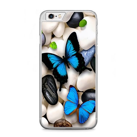 Etui na telefon iPhone 6 Plus / 6s Plus - niebieskie motyle.