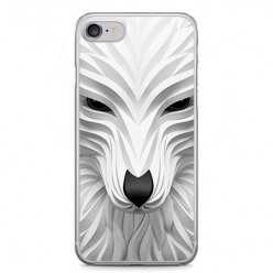 Etui na telefon iPhone 7 - biały wilk 3d.