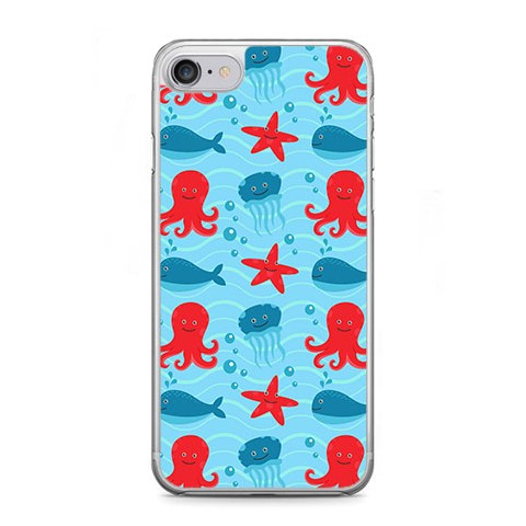 Etui na telefon iPhone 7 - morskie zwierzaki.
