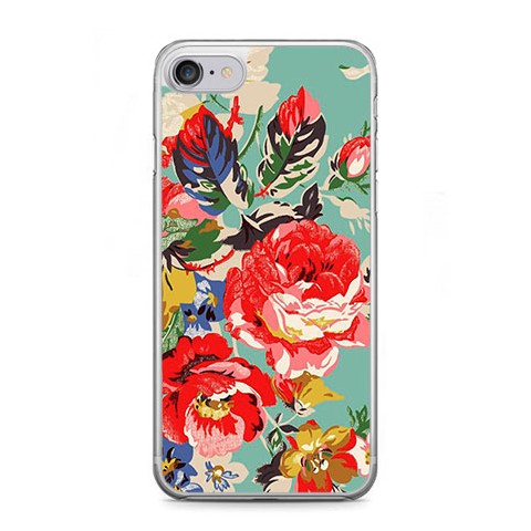 Etui na telefon iPhone 7 - kolorowe róże.