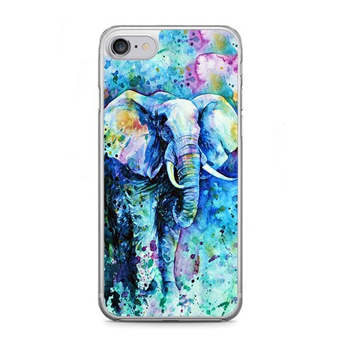 Etui na telefon iPhone 7 - kolorowy słoń.