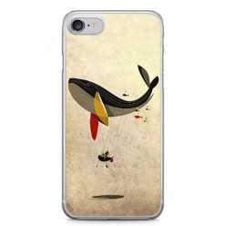 Etui na telefon iPhone 7 - pływający wieloryb.