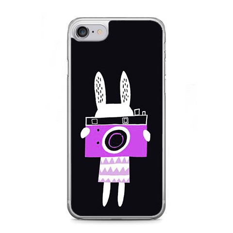 Etui na telefon iPhone 7 - królik z aparatem.