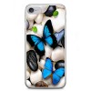 Etui na telefon iPhone 7 - niebieskie motyle.