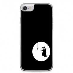 Etui na telefon iPhone 7 - czarny kotek.