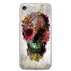 Etui na telefon iPhone 7 - kwiatowa czaszka.