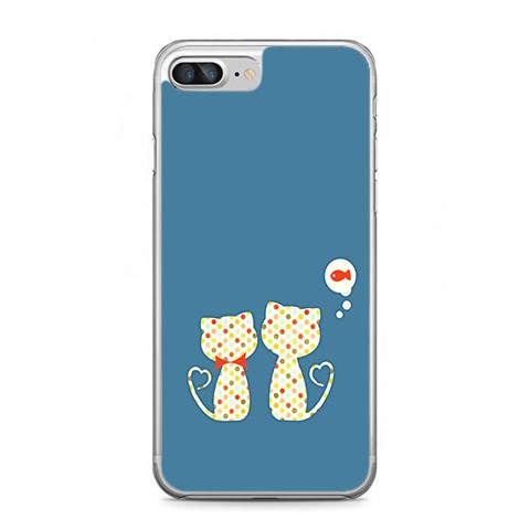 Etui na telefon iPhone 7 Plus - zakochane kotki.