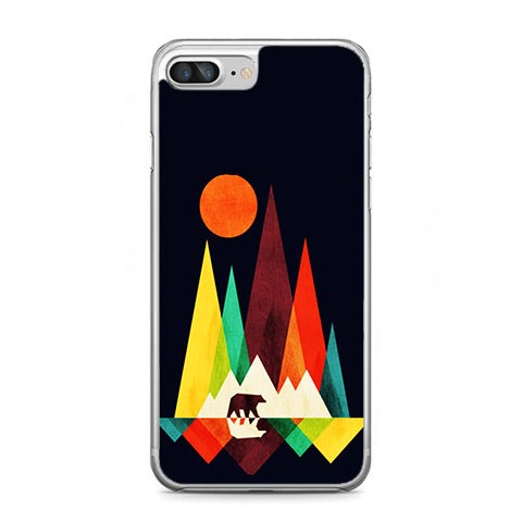 Etui na telefon iPhone 7 Plus - zachód słońca, abstract.