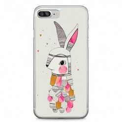 Etui na telefon iPhone 7 Plus - kolorowy królik.