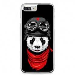 Etui na telefon iPhone 7 Plus - panda w czapce.