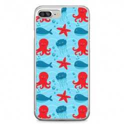 Etui na telefon iPhone 7 Plus - morskie zwierzaki.