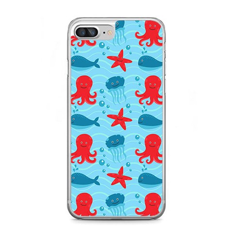 Etui na telefon iPhone 7 Plus - morskie zwierzaki.