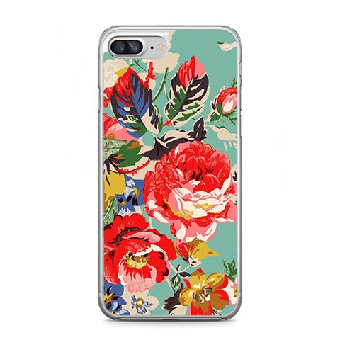 Etui na telefon iPhone 7 Plus - kolorowe róże.